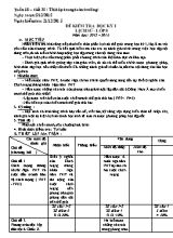 Đề kiểm tra học kỳ I Lịch sử - Lớp 8 năm học 2015  2016